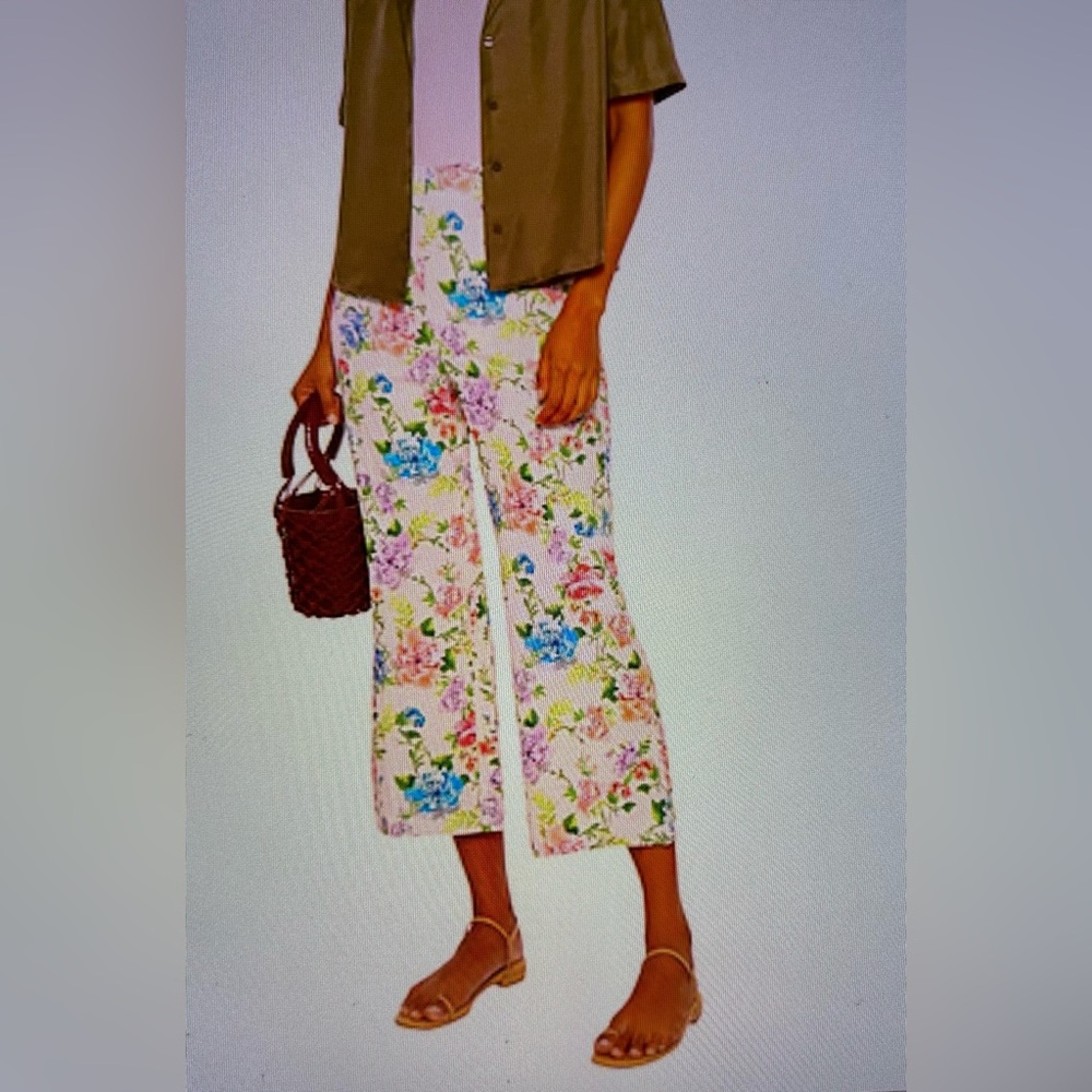 Alice + Olivia Multicolor Floral Capris
